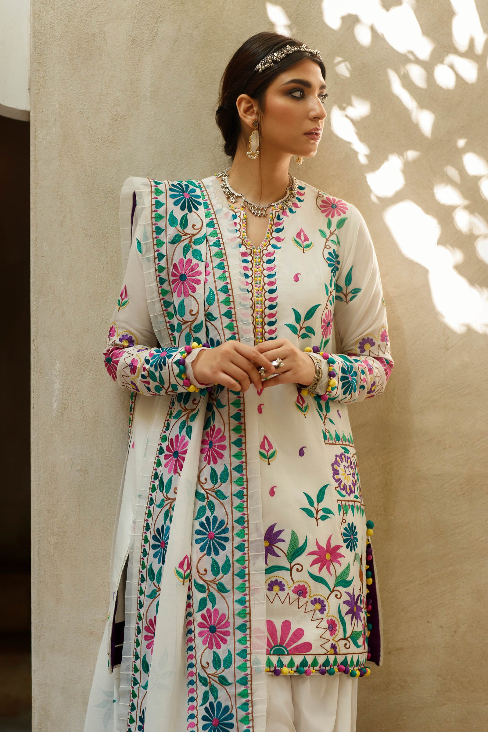Zaha By Khadijah Shah Luxury Embroidered Lawn Suits Unstitched 3 Piece ...