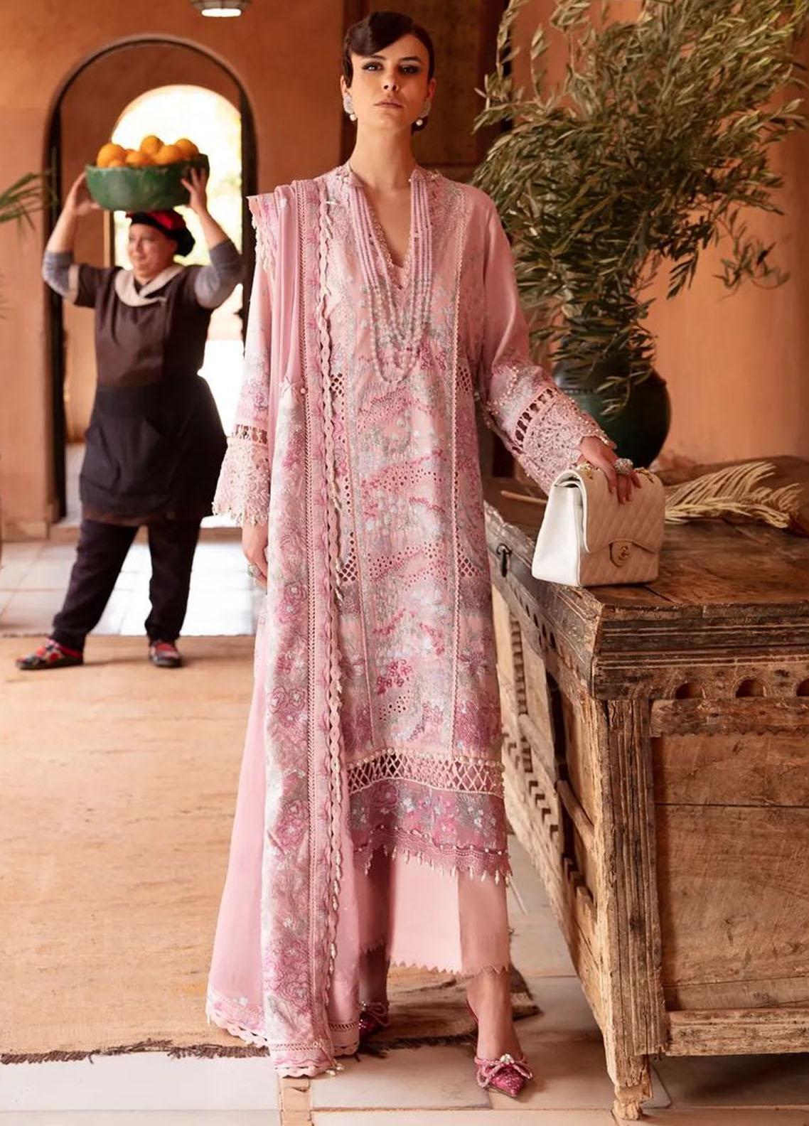 Republic Womenswear Embroidered Lawn Suits Unstitched 3 Piece RW23A D 1A Azalea Luxury Eid Collection NKH GROUP