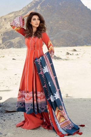 Saira Rizwan Embroidered Khaddar Unstitched 3 Piece Suit SR20W 01 LOTUS - Winter Collection