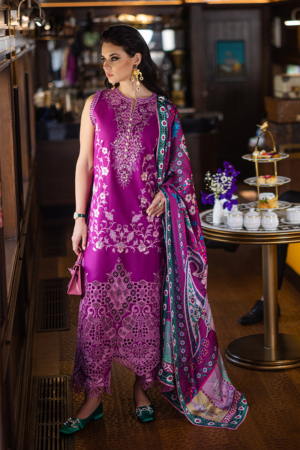 Mushq Embroidered Lawn Suits Unstitched 3 Piece MQ24OE D-09 Orientella