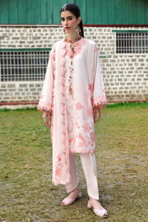 Zaha By Khadijah Shah Embroidered Lawn Suits Unstitched 3 Piece ZL25NL D-13 B Zania - Summer Collection
