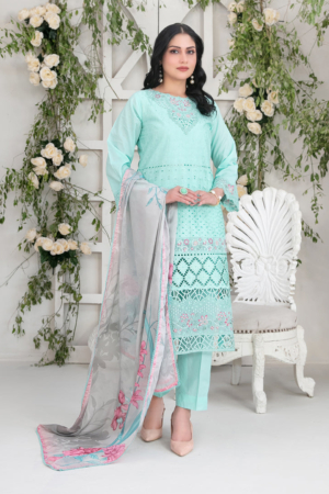 Tawakkal - Meethi Meethi Eid - Saija Schiffli Embroidered Suits - D-1232