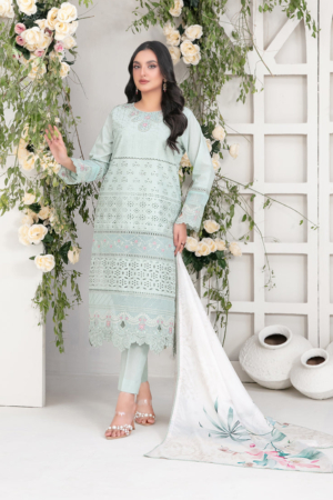 Tawakkal - Meethi Meethi Eid - Saija Schiffli Embroidered Suits - D-1238