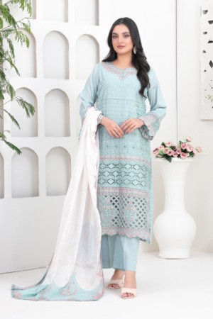 Tawakkal - Meethi Meethi Eid - Saija Schiffli Embroidered Suits - D-1235