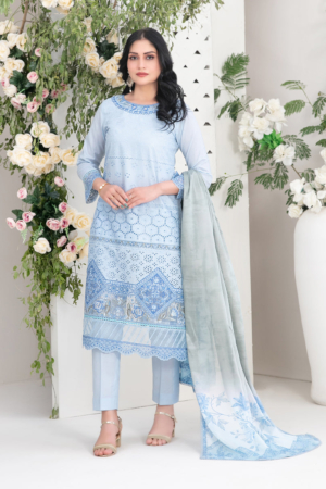 Tawakkal - Meethi Meethi Eid - Saija Schiffli Embroidered Suits - D-1240