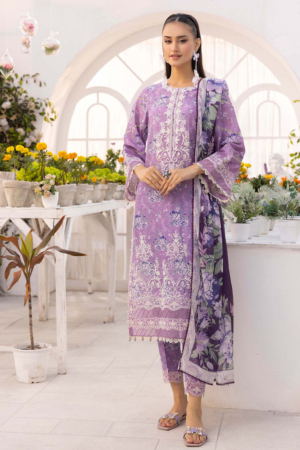 Adan Libas - Solana Embroidered Lawn Suits Unstitched 3 Piece ALSL- 01 - Lawn Collection