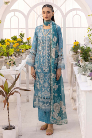 Adan Libas - Solana Embroidered Lawn Suits Unstitched 3 Piece ALSL- 02 - Lawn Collection