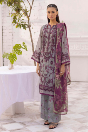 Adan Libas - Solana Embroidered Lawn Suits Unstitched 3 Piece ALSL- 03 - Lawn Collection