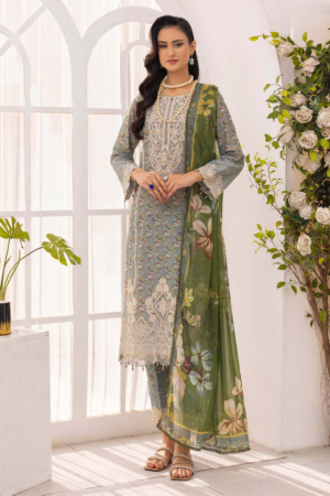 Adan Libas - Solana Embroidered Lawn Suits Unstitched 3 Piece ALSL- 05 - Lawn Collection