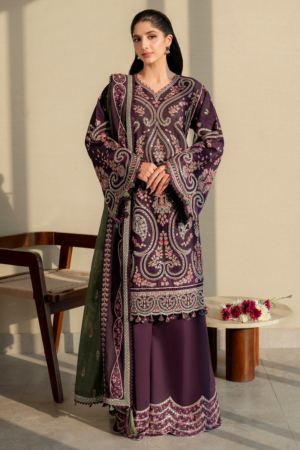 Shahkaar by Jazmin Embroidered Lawn Suits Unstitched 3 Piece JZ25SK SL25-D6 - Summer Collection