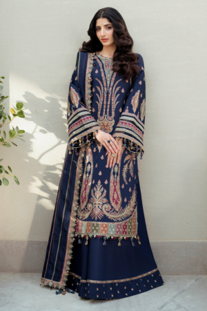 Shahkaar by Jazmin Embroidered Lawn Suits Unstitched 3 Piece JZ25SK SL25-D8 - Summer Collection
