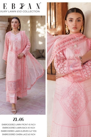 Zebtan - Zeenat Luxury Lawn Embroidered Collection - ZL-04