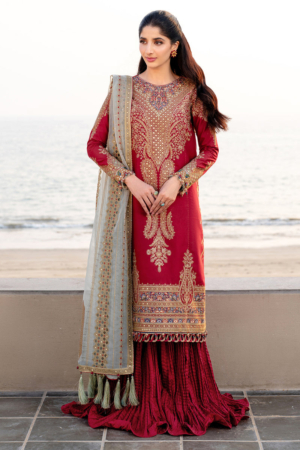 Shahkaar by Jazmin Embroidered Lawn Suits Unstitched 3 Piece JZ25SK SL25-D5 - Summer Collection