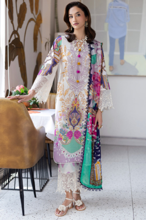 Mahnur - Afterhours Embroidered Lawn Suits Unstitched 3 Piece MN25AH D-9 Sugar Rush - Summer Collection