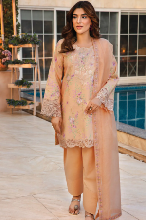 Rang Rasiya - Florence Embroidered Lawn Suit Unstitched 3 Piece RR25F D-04 Minahil - Summer Collection