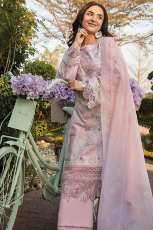 Rang Rasiya - Florence Embroidered Lawn Suit Unstitched 3 Piece RR25F D-11 Rania - Summer Collection