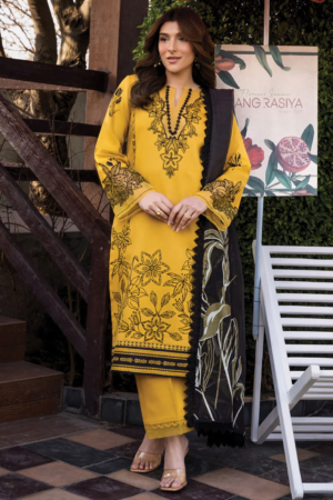 Rang Rasiya - Florence Embroidered Lawn Suit Unstitched 3 Piece RR25F D-12 Mirha - Summer Collection