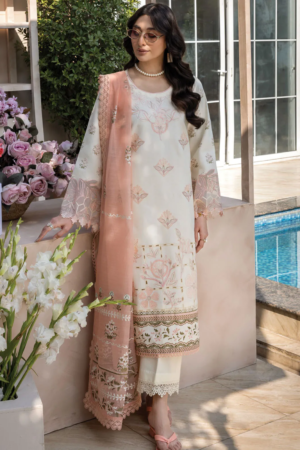 Rang Rasiya - Florence Embroidered Lawn Suit Unstitched 3 Piece RR25F D-14 Miraal - Summer Collection