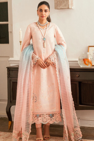 Qalamkar Embroidered Lawn Suits Unstitched 3 Piece QLM25LL SB-05 Aleeza - Summer Collection