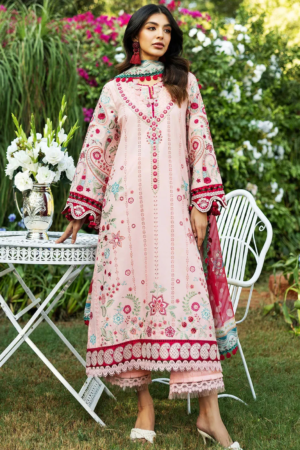 Sadaf Fawad Khan Embroidered Lawn Suits Unstitched 3 Piece SDF25S D-1B Paisley Garden - Summer Collection