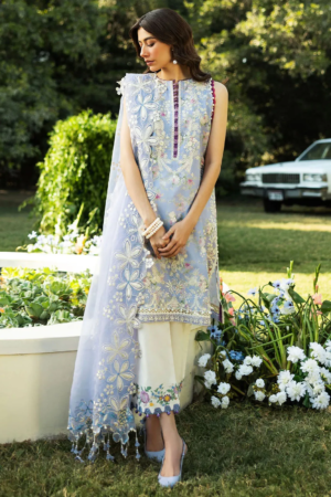Sadaf Fawad Khan Embroidered Lawn Suits Unstitched 3 Piece SDF25S D-4A Bloom - Summer Collection