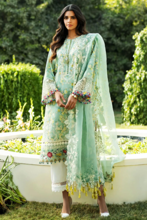 Sadaf Fawad Khan Embroidered Lawn Suits Unstitched 3 Piece SDF25S D-4B Bloom - Summer Collection