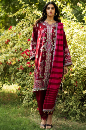 Sadaf Fawad Khan Embroidered Lawn Suits Unstitched 3 Piece SDF25S D-5B Wisteria - Summer Collection