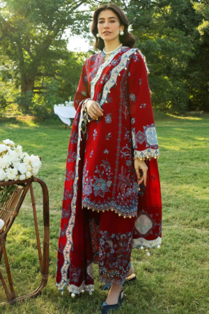 Sadaf Fawad Khan Embroidered Lawn Suits Unstitched 3 Piece SDF25S D-8A Koi - Summer Collection