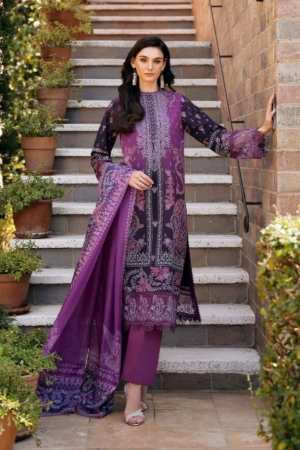 Afrozeh Embroidered Lawn Suit Unstitched 3 Piece AF25DH D-10 Azrina A - Summer Collection