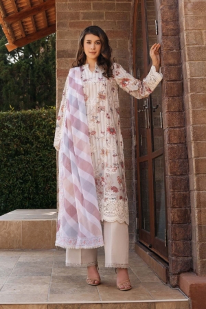 Afrozeh Embroidered Lawn Suit Unstitched 3 Piece AF25DH D-08 Azara A - Summer Collection
