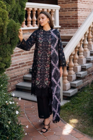 Afrozeh Embroidered Lawn Suit Unstitched 3 Piece AF25DH D-07 Lorien A - Summer Collection