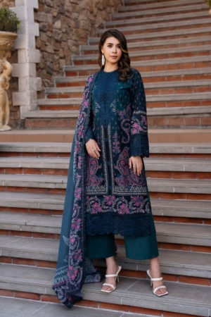 Afrozeh Embroidered Lawn Suit Unstitched 3 Piece AF25DH D-10 Azrina B - Summer Collection