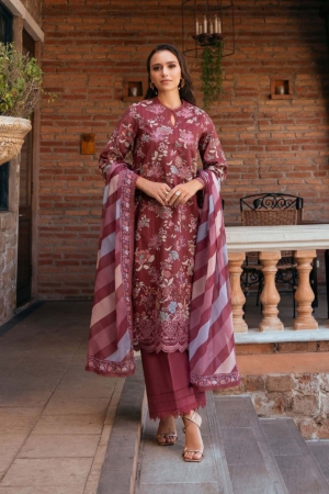 Afrozeh Embroidered Lawn Suit Unstitched 3 Piece AF25DH D-08 Azara B - Summer Collection