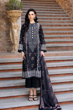 Afrozeh Embroidered Lawn Suit Unstitched 3 Piece AF25DH D-06 Anisa B - Summer Collection