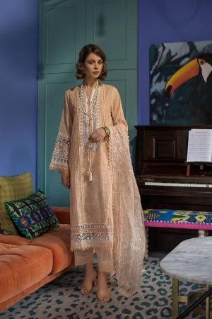 Vital By Sobia Nazir Embroidered Lawn Suits Unstitched 3 Piece SN24V SV24-1B - Summer Collection