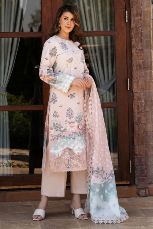 Afrozeh Embroidered Lawn Suit Unstitched 3 Piece AF25DH D-01 Seraphina B - Summer Collection