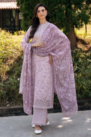 Afrozeh Embroidered Lawn Suit Unstitched 3 Piece AF25DH D-03 Lunetta B - Summer Collection