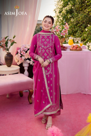 Asim Jofa Jag-Mag Embroidered Silk Lawn Suits Unstitched 3 Piece AJ - AJMJB-21