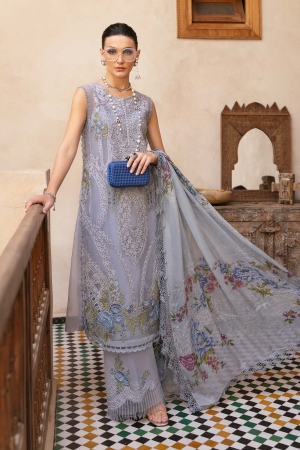 Maria B Embroidered Suits Unstitched 3 Piece MB25VL D-9B - Luxury Collection