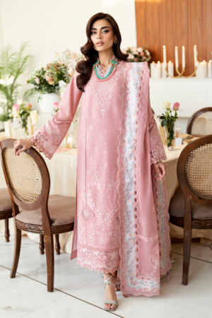 Qalamkar Chikankari Lawn Suit Unstitched 3 Piece QLM25CE CS-05 Ruvina - Summer Collection