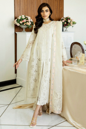 Qalamkar Chikankari Lawn Suit Unstitched 3 Piece QLM25CE CS-08 Ersa - Summer Collection