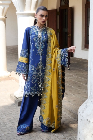 Hussain Rehar Embroidered Lawn Suit Unstitched 3 Piece HRR25LL D-11 Riviera - Summer Collection