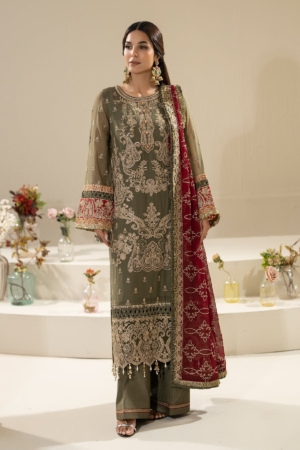 Imrozia - Nisha Premium Embroidered Chiffon 3 Piece Suit - M-81 Aleha