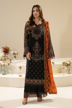 Imrozia - Nisha Premium Embroidered Chiffon 3 Piece Suit - M-87 Waniya