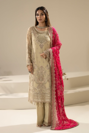 Imrozia - Nisha Premium Embroidered Chiffon 3 Piece Suit - M-88 Rinza