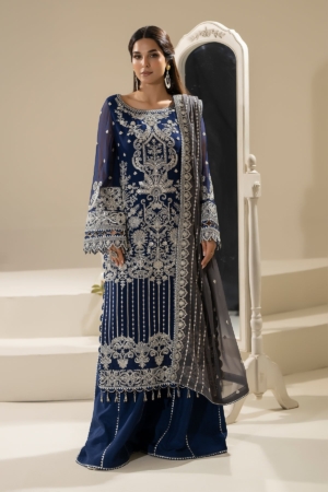 Imrozia - Nisha Premium Embroidered Chiffon 3 Piece Suit - M-89 Lamiya