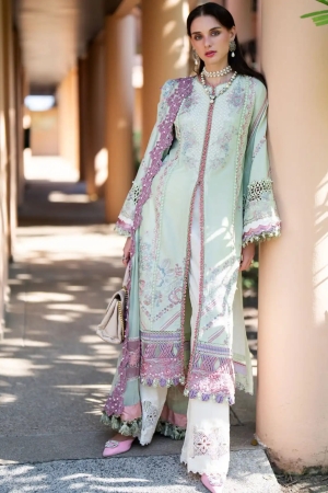 Alif by AJR Couture Embroidered Lawn Suits Unstitched 3 Piece AJR24AL ASL-10 Aura - Luxury Summer Collection