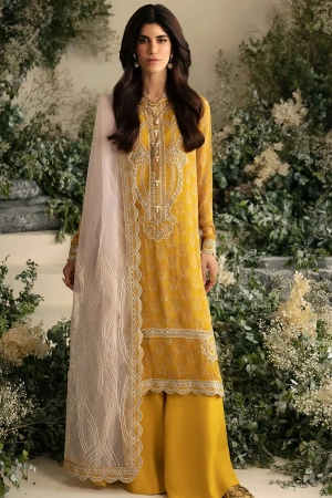 Nureh - Amaya Embroidered Chiffon Suit Unstitched 4 Piece NU24A AM-05 - Formals Collection
