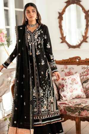 Qalamkar Embroidered Lawn Suits Unstitched 3 Piece QLM25LL SB-03 Misha - Summer Collection