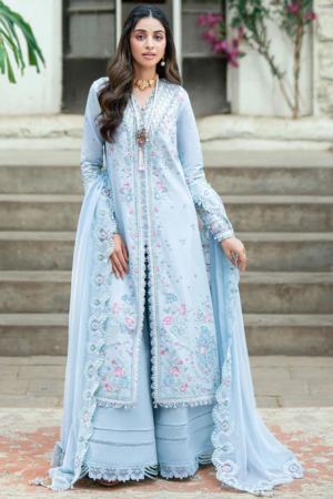 Qalamkar Embroidered Lawn Suits Unstitched 3 Piece QLM25LL SB-04 Zarish - Summer Collection